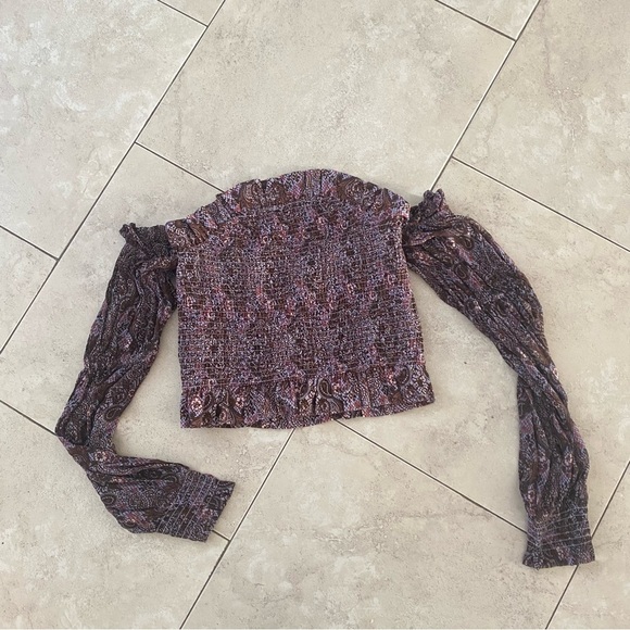 Anthropologie Smocked off the‎ shoulder Blouse - Picture 2 of 8